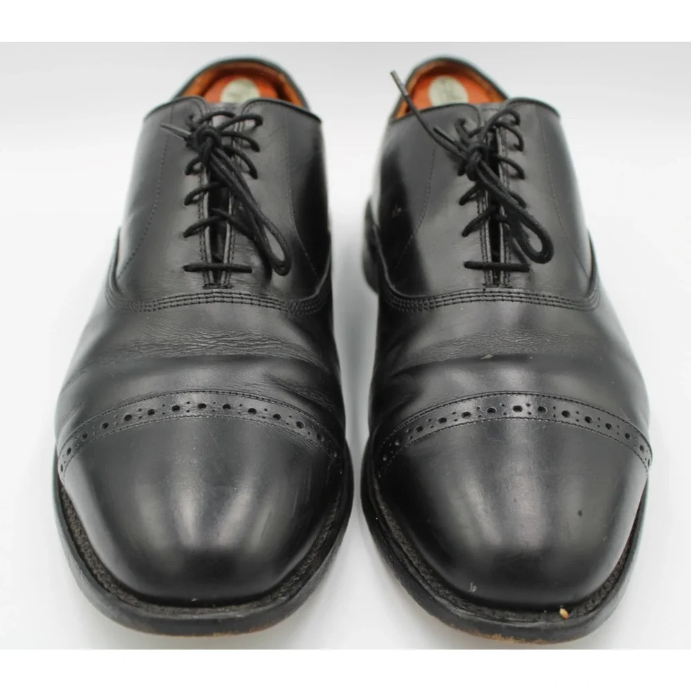 Size 11.5 - Allen Edmonds Byron Cap-Toe Black Leather Oxford Dress Shoe